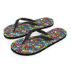 Psychedelic Print Men's Flip Flops-grizzshop