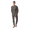 Psychedelic Print Men's Pajamas-grizzshop