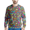 Psychedelic Print Men's Sweatshirt-grizzshop