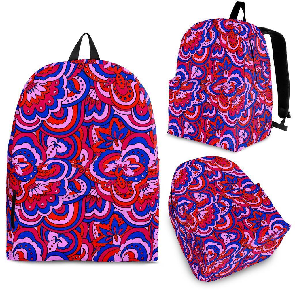 Psychedelic Print Pattern Backpack-grizzshop