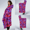 Psychedelic Print Pattern Hooded Blanket-grizzshop