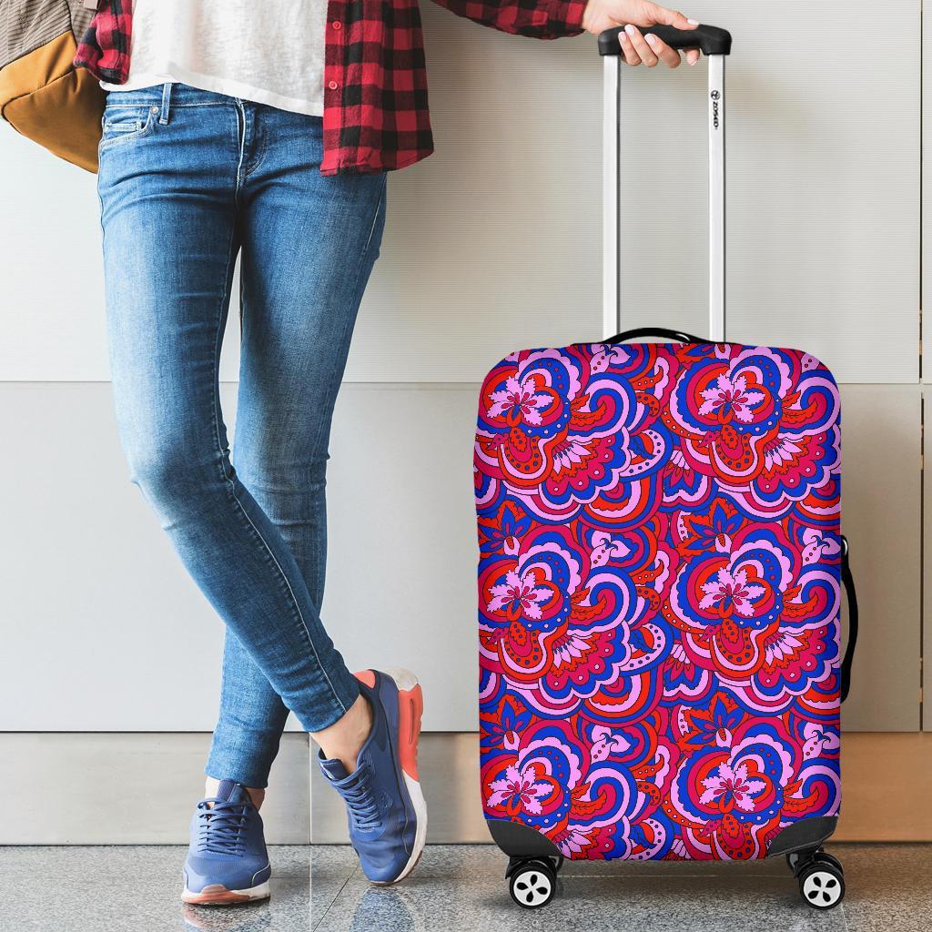 Psychedelic Print Pattern Luggage Cover Protector-grizzshop