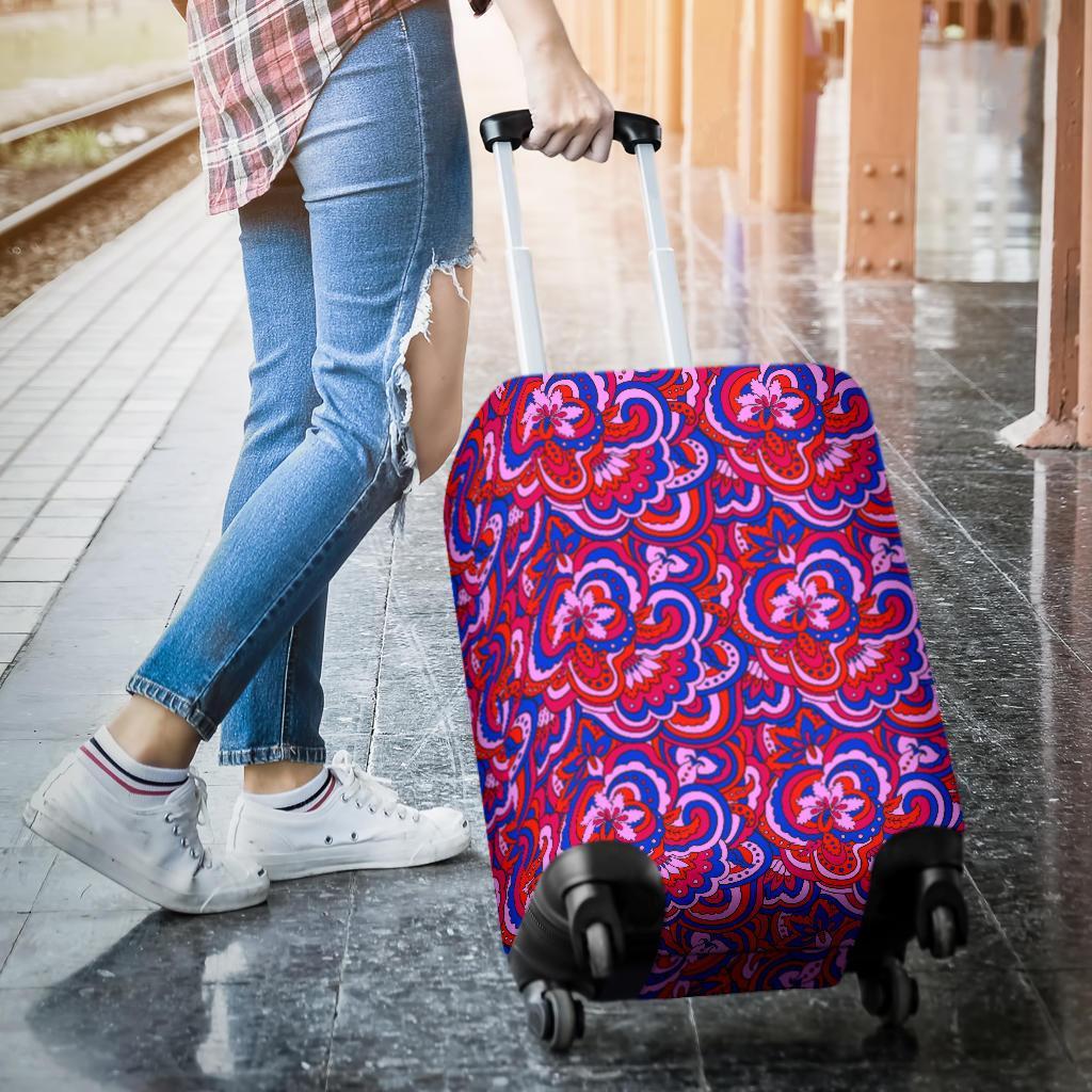 Psychedelic Print Pattern Luggage Cover Protector-grizzshop