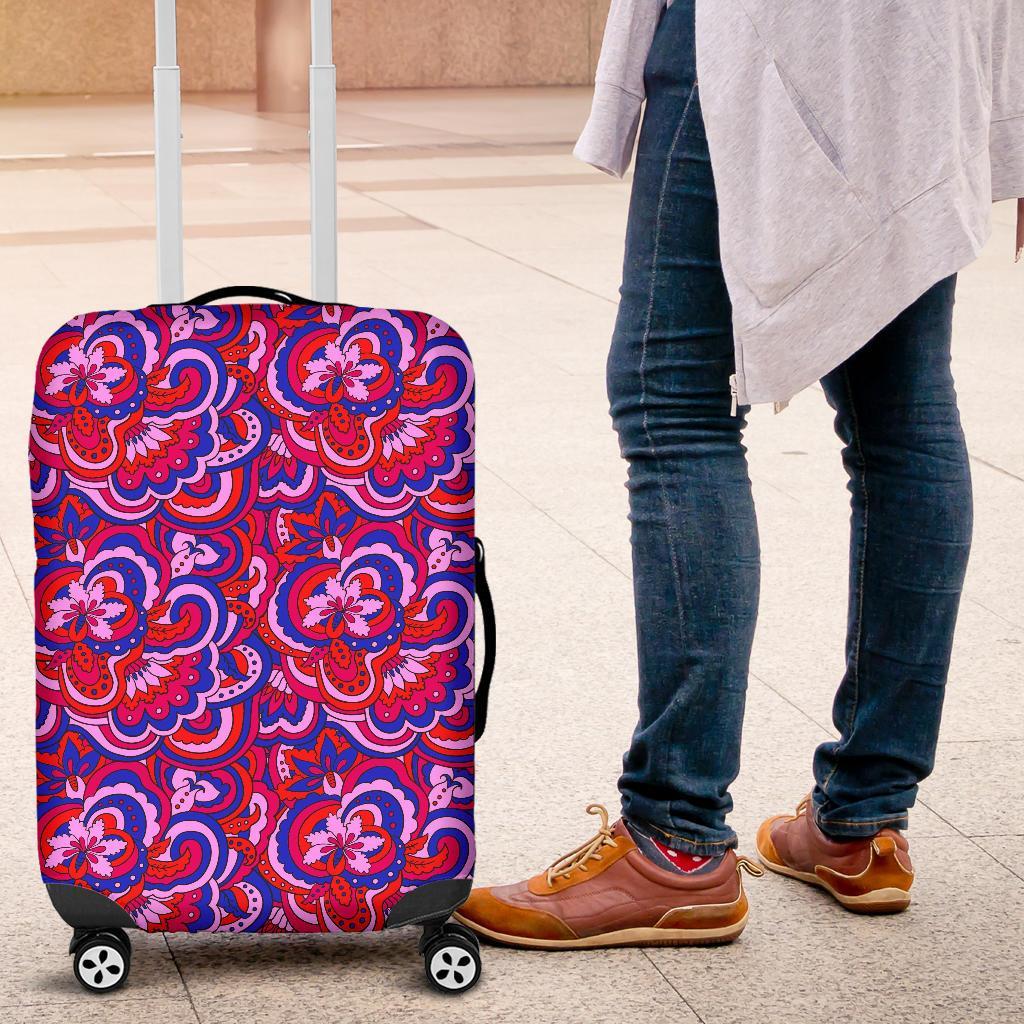 Psychedelic Print Pattern Luggage Cover Protector-grizzshop