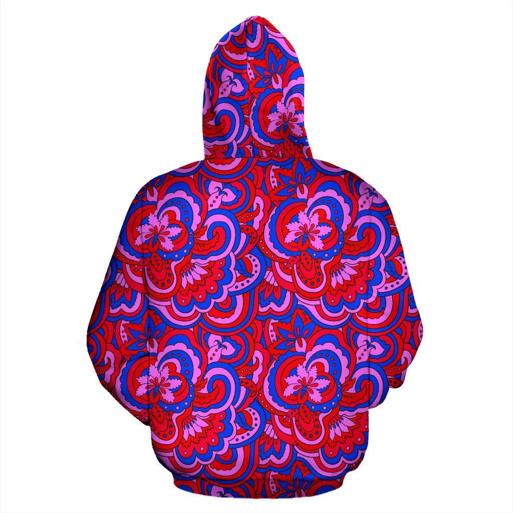 Psychedelic Print Pattern Men Women Pullover Hoodie-grizzshop