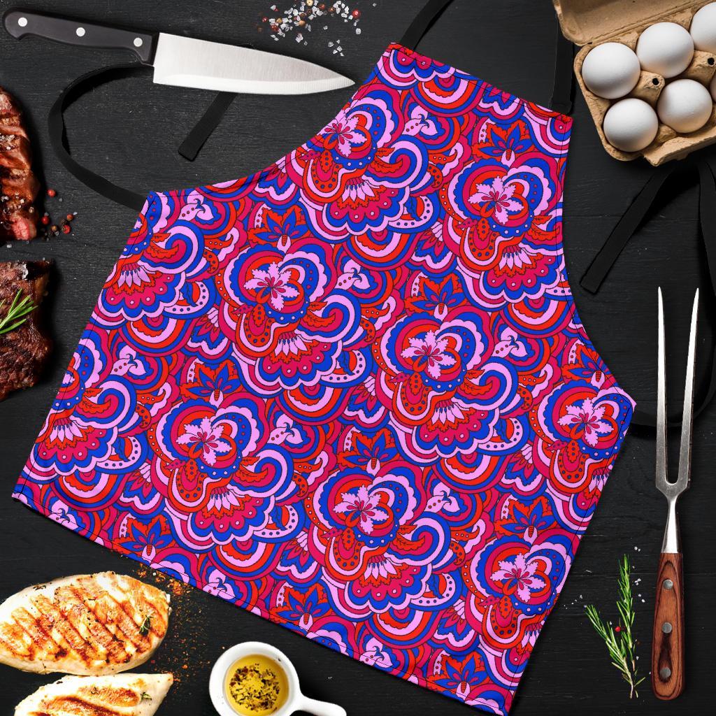 Psychedelic Print Pattern Men's Apron-grizzshop