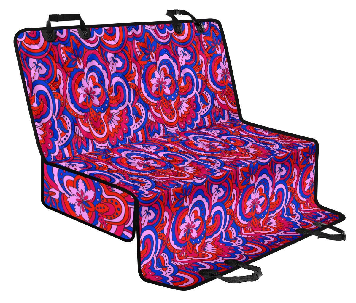 Psychedelic Print Pattern Pet Car Seat Cover-grizzshop