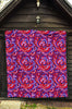 Psychedelic Print Pattern Quilt-grizzshop