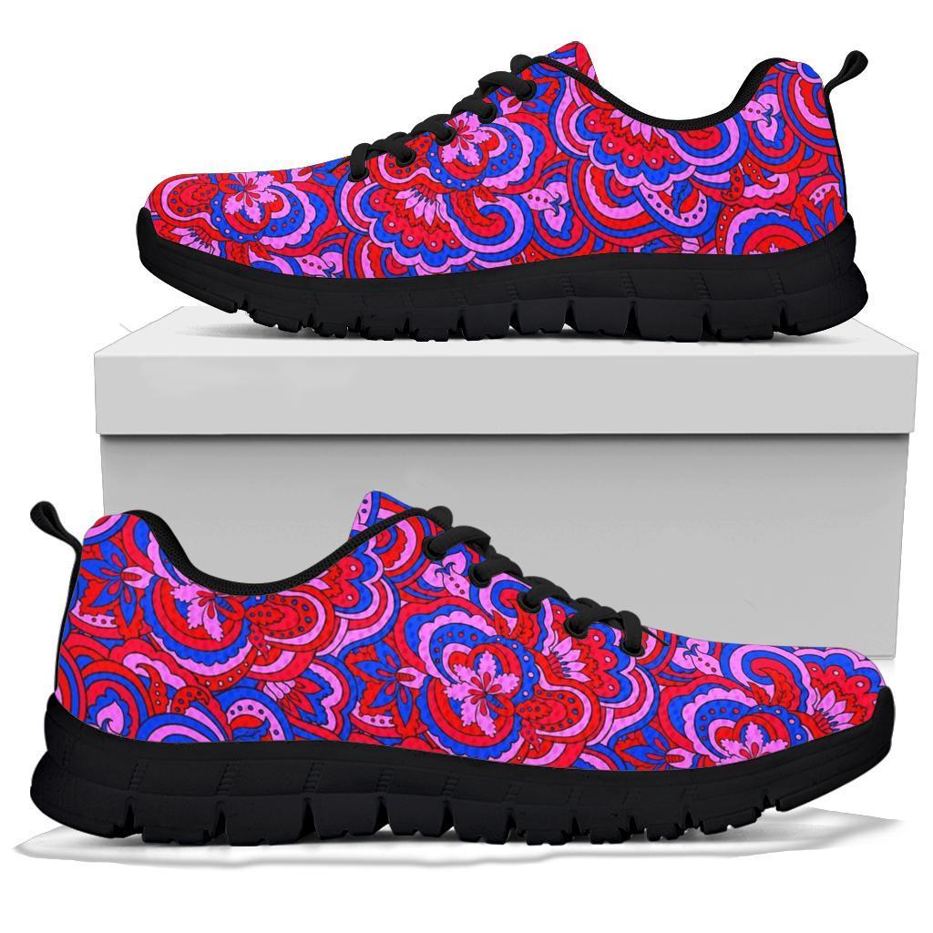 Psychedelic Print Pattern Sneaker Shoes For Men Women-grizzshop