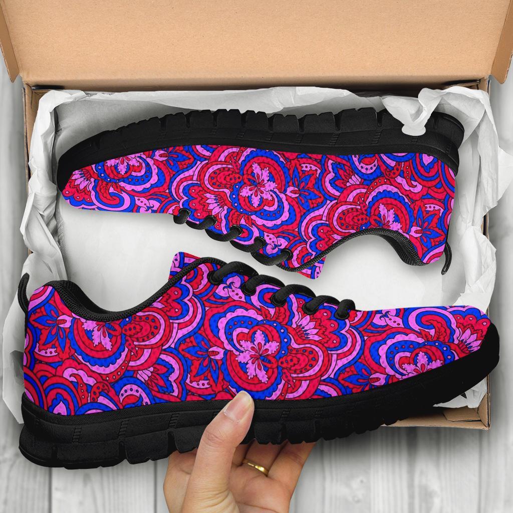 Psychedelic Print Pattern Sneaker Shoes For Men Women-grizzshop