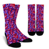 Psychedelic Print Pattern Unisex Crew Socks-grizzshop