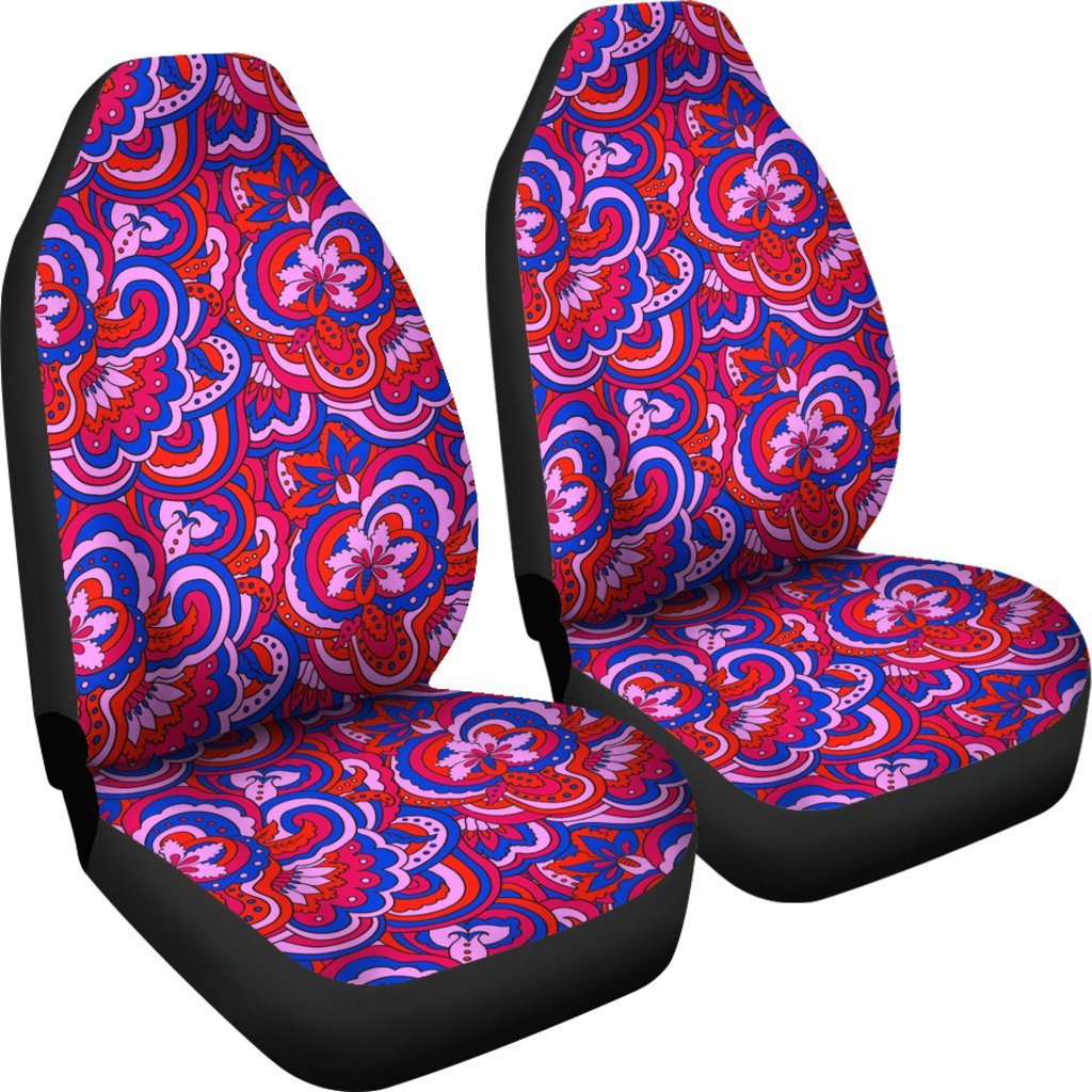 Psychedelic Print Pattern Universal Fit Car Seat Covers-grizzshop