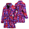 Psychedelic Print Pattern Women Long Robe-grizzshop