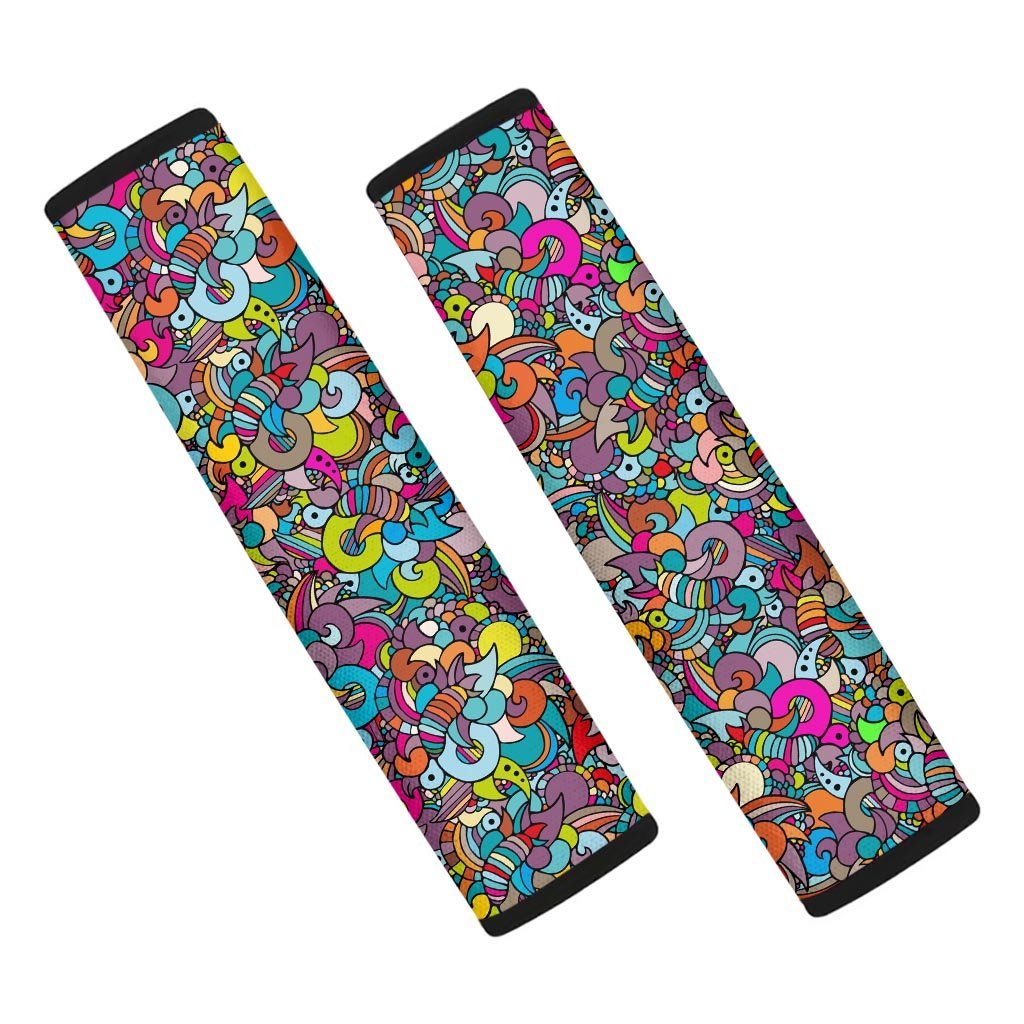 Psychedelic Print Seat Belt Cover-grizzshop