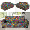 Psychedelic Print Sofa Cover-grizzshop