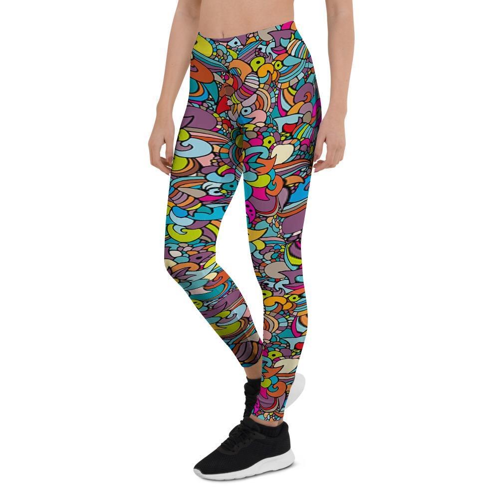 Psychedelic Print Women's Leggings-grizzshop