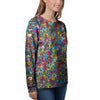 Psychedelic Print Women's Sweatshirt-grizzshop