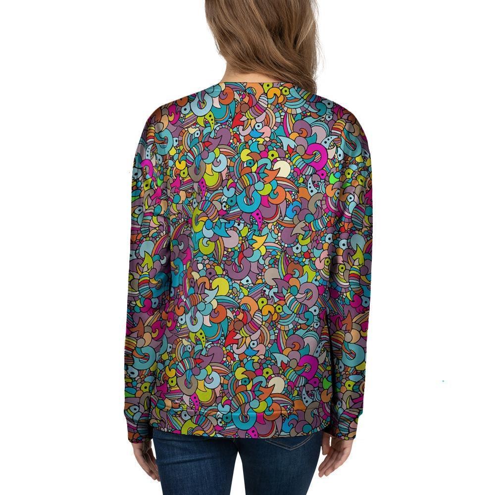 Psychedelic Print Women's Sweatshirt-grizzshop