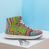 Psychedelic Rainbow Print Pattern High Top Sneakers-grizzshop