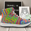 Psychedelic Rainbow Print Pattern High Top Sneakers-grizzshop