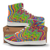 Psychedelic Rainbow Print Pattern High Top Sneakers-grizzshop