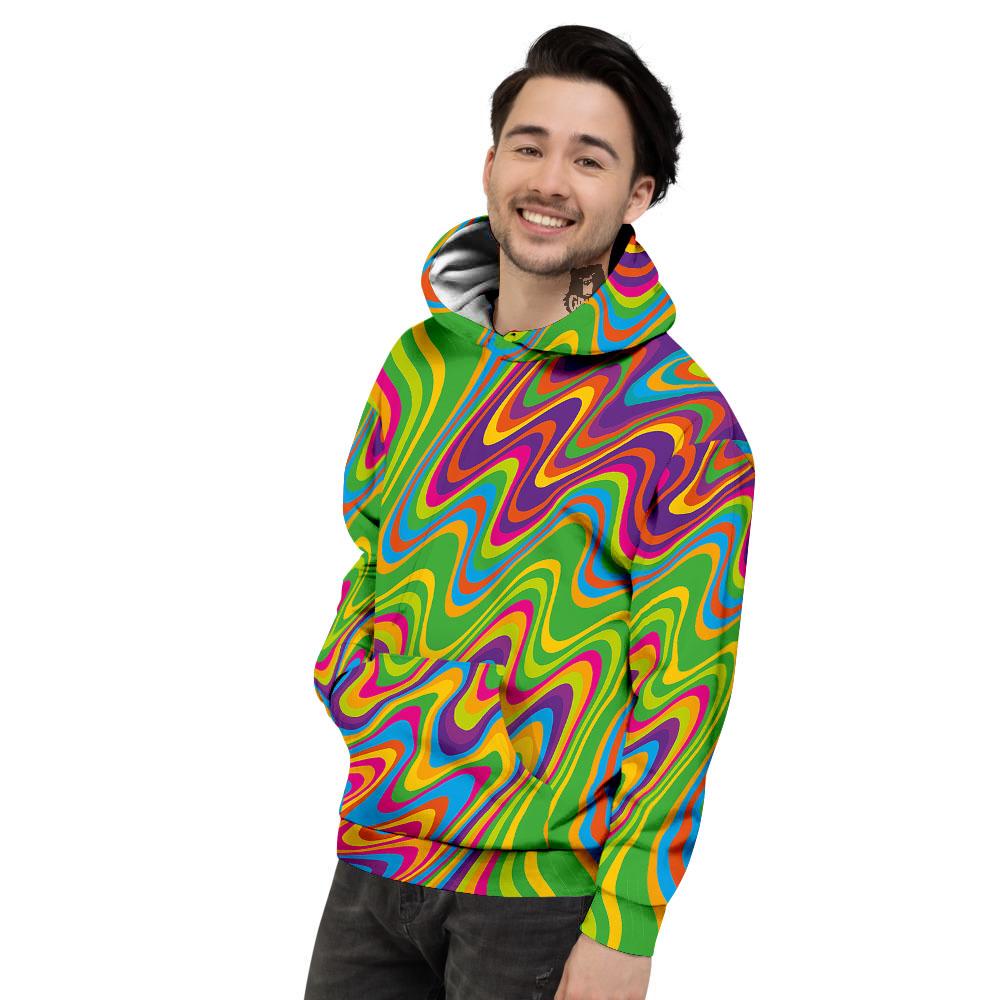 Psychedelic Rainbow Print Pattern Men's Hoodie-grizzshop