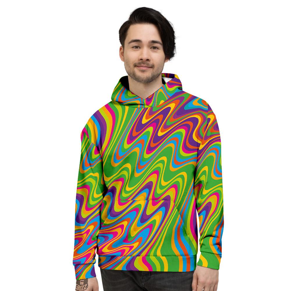 Psychedelic Rainbow Print Pattern Men's Hoodie-grizzshop