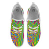 Psychedelic Rainbow Print Pattern White Athletic Shoes-grizzshop