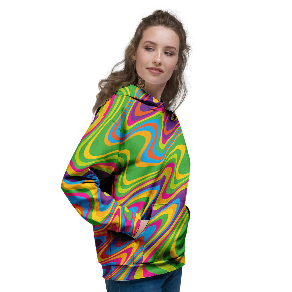 Psychedelic Rainbow Print Pattern Women's Hoodie-grizzshop