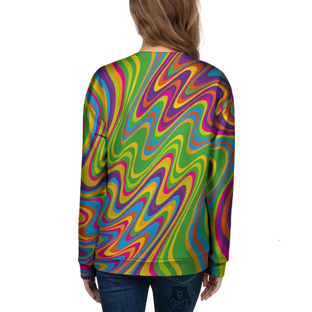 Psychedelic Rainbow Print Pattern Women's Sweatshirt-grizzshop