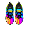 Psychedelic Rainbow Torus Print Black Sneaker-grizzshop