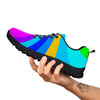 Psychedelic Rainbow Torus Print Black Sneaker-grizzshop