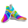 Psychedelic Rainbow Torus Print White Athletic Shoes-grizzshop