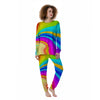 Psychedelic Rainbow Torus Print Women's Pajamas-grizzshop