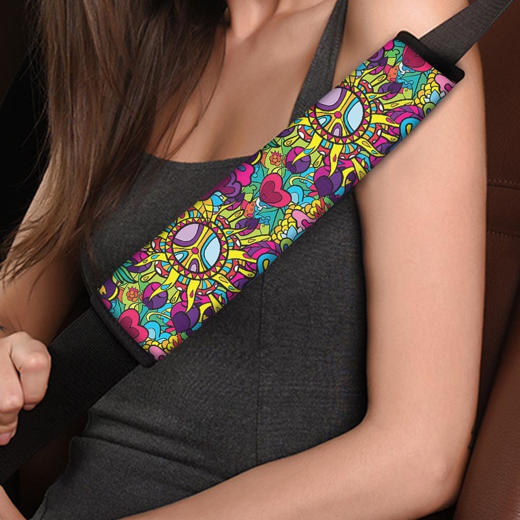 Psychedelic Seat Belt Cover-grizzshop