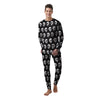 Psychedelic Skull Glitch Print Pattern Men's Pajamas-grizzshop