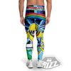 Psychedelic Space And Astronaut Print Men's Leggings-grizzshop