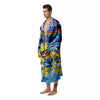 Psychedelic Space And Astronaut Print Men's Robe-grizzshop