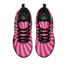 Psychedelic Swirl Pink Print Black Sneaker-grizzshop