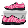 Psychedelic Swirl Pink Print Black Sneaker-grizzshop