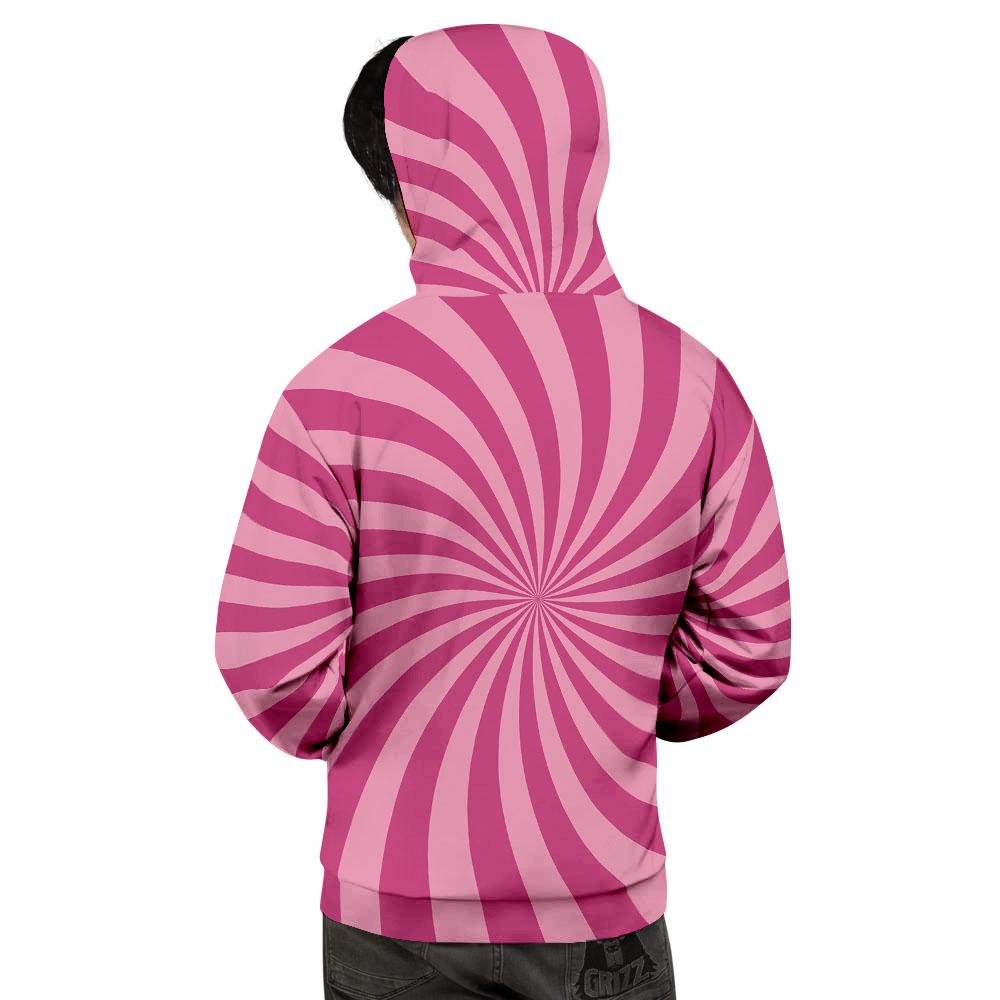 Psychedelic Swirl Pink Print Men's Hoodie-grizzshop