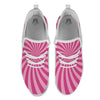 Psychedelic Swirl Pink Print White Athletic Shoes-grizzshop