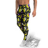 Psychedelic Trippy Acid Emoji Print Pattern Men's Leggings-grizzshop