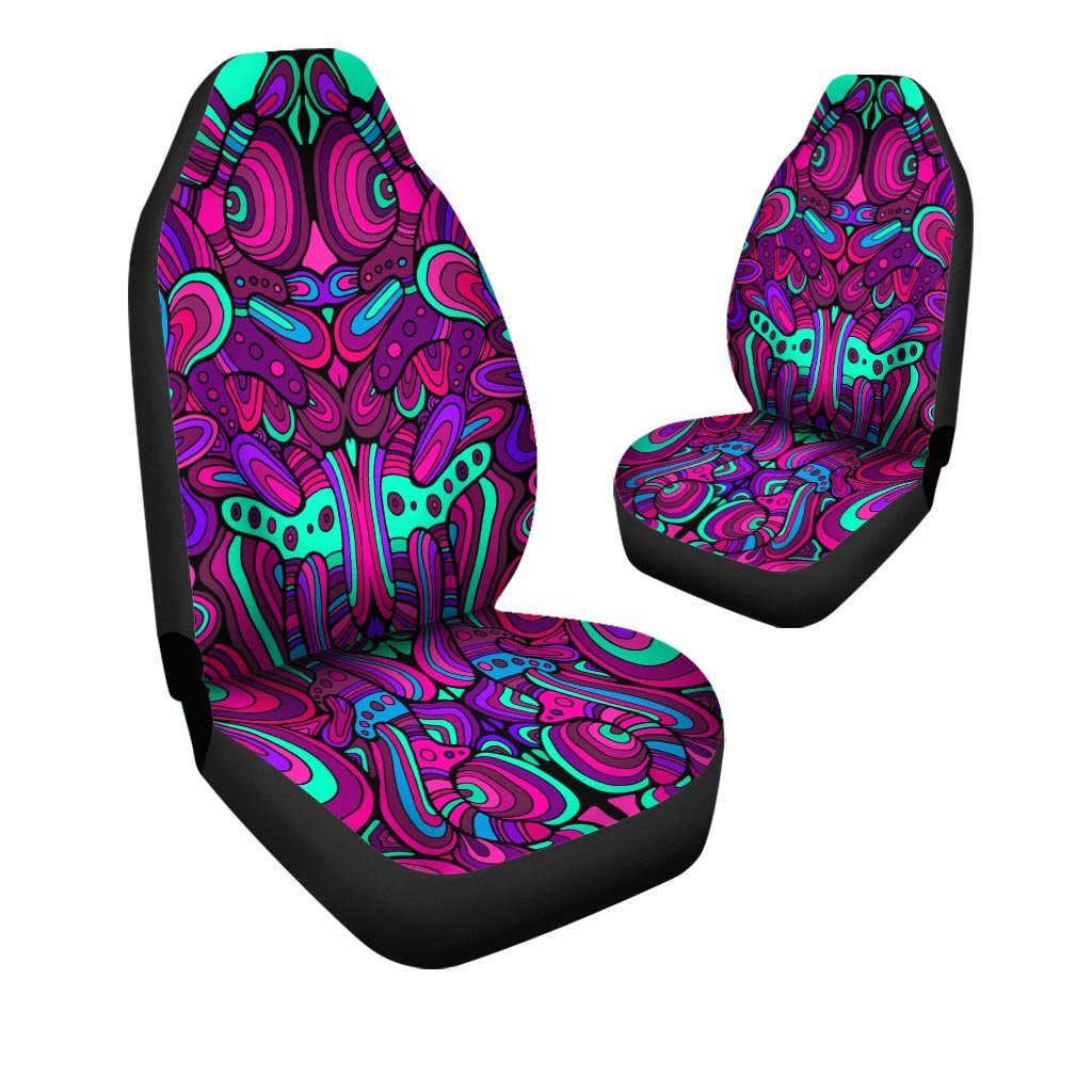 Psychedelic Trippy Doodle Car Seat Covers-grizzshop