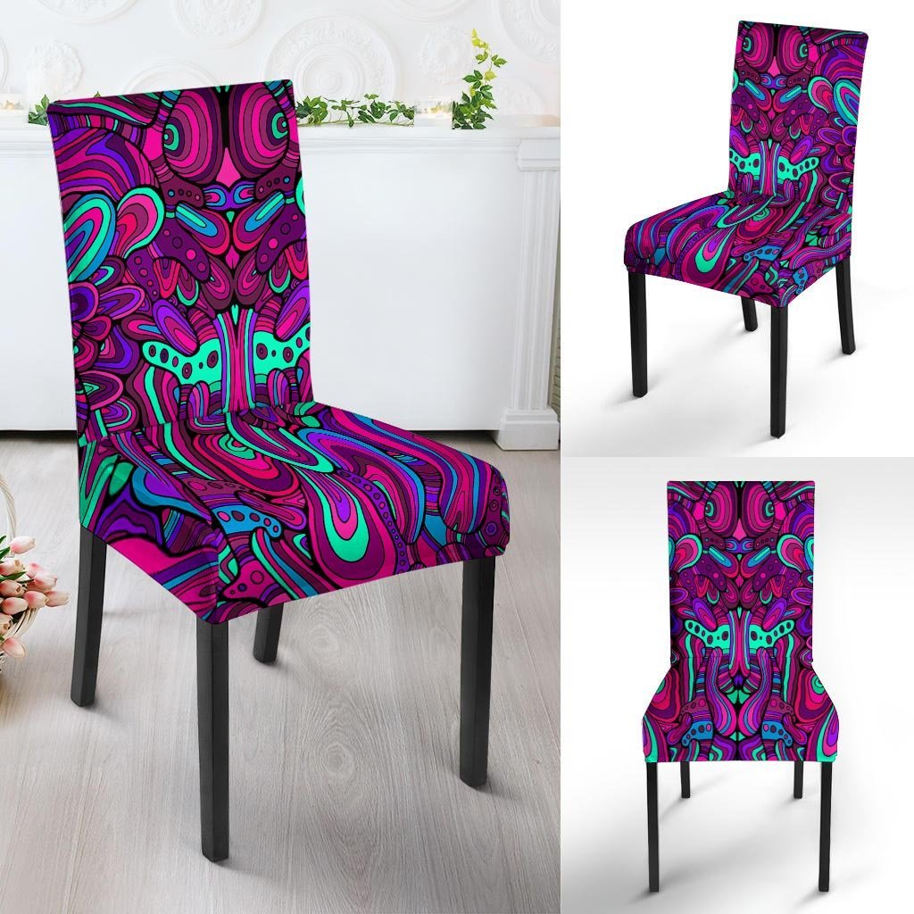 Psychedelic Trippy Doodle Chair Cover-grizzshop