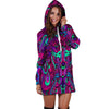 Psychedelic Trippy Doodle Hoodie Dress-grizzshop