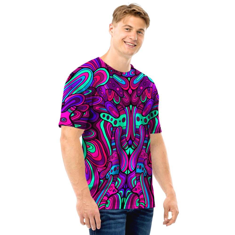 Psychedelic Trippy Doodle Men T Shirt-grizzshop