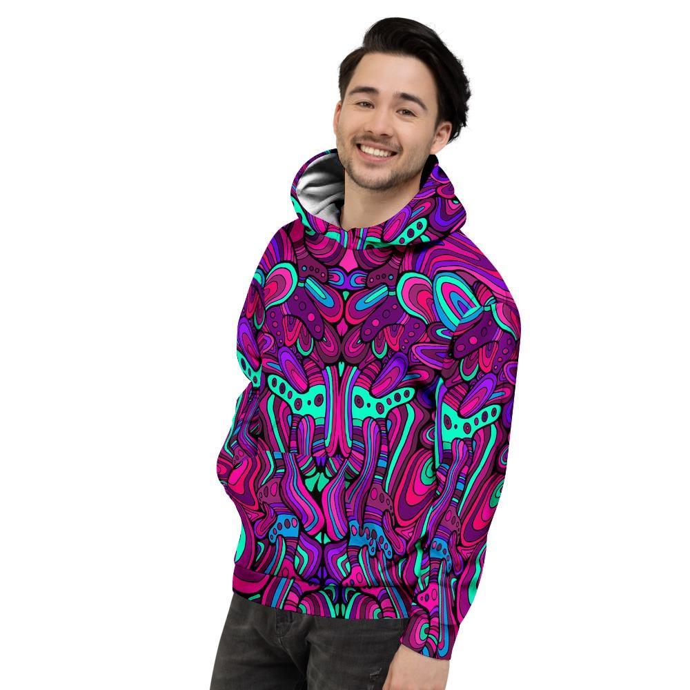 Psychedelic Trippy Doodle Men's Hoodie-grizzshop