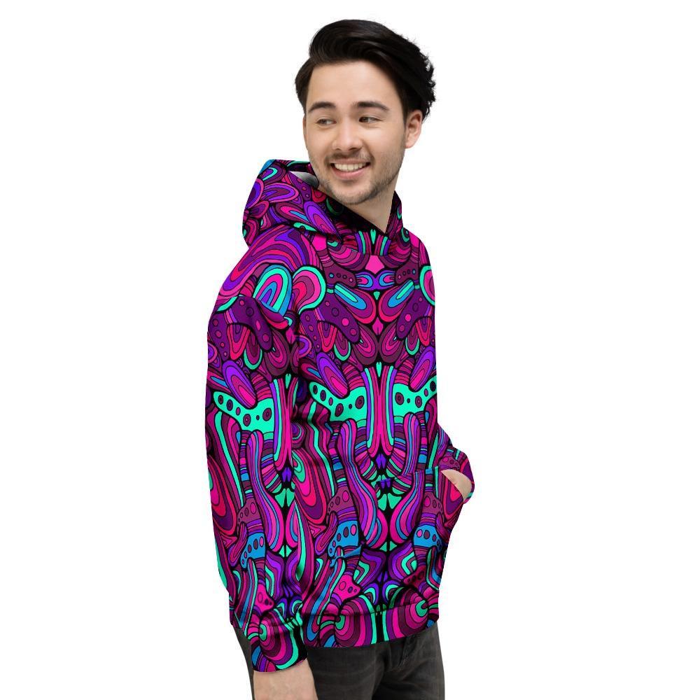 Psychedelic Trippy Doodle Men's Hoodie-grizzshop