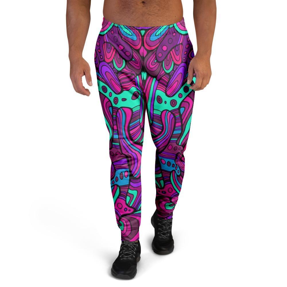 Psychedelic Trippy Doodle Men's Joggers-grizzshop